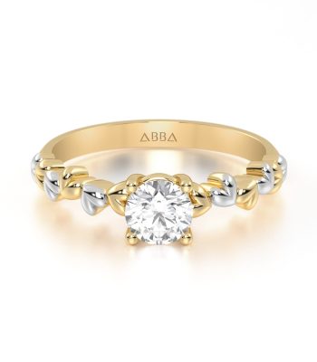 Anillo de Compromiso Oro Corazones