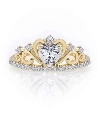 Anillo Corona Oro Amarillo Aurora