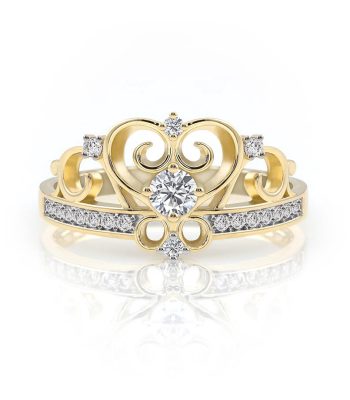 Anillo Corona Oro Isabela