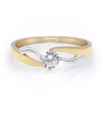 Anillo de Compromiso con Diamante Natural Oro Atenas