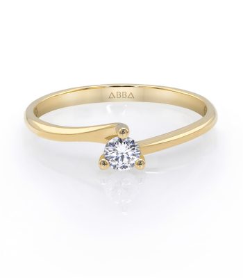 Anillo de Compromiso con Diamante Natural Oro Dafni