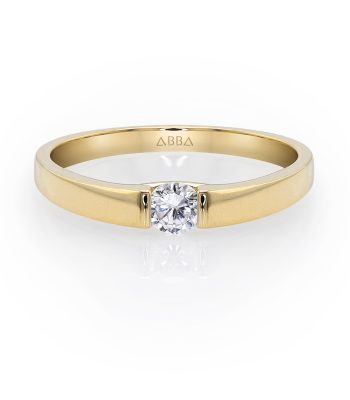 Anillo de Compromiso con Diamante Natural Oro Domini