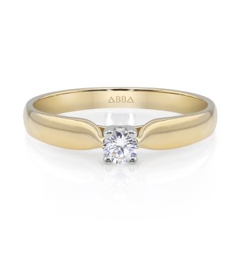 Anillo de Compromiso con Diamante Natural Oro E'Dessa