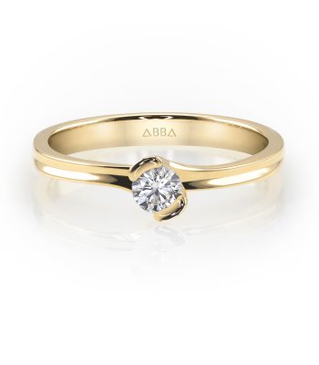 Anillo de Compromiso con Diamante Natural Oro Flórina