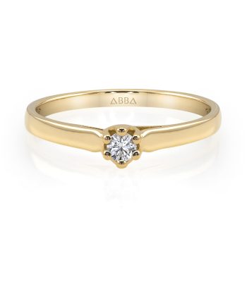 Anillo de Compromiso con Diamante Natural Oro Kerania