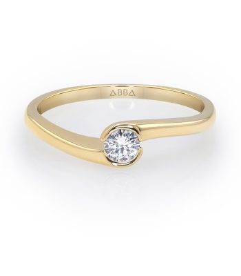 Anillo de Compromiso con Diamante Natural Oro Laia
