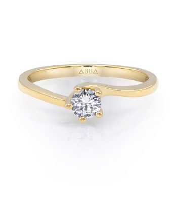 Anillo de Compromiso con Diamante Natural Oro Larissa