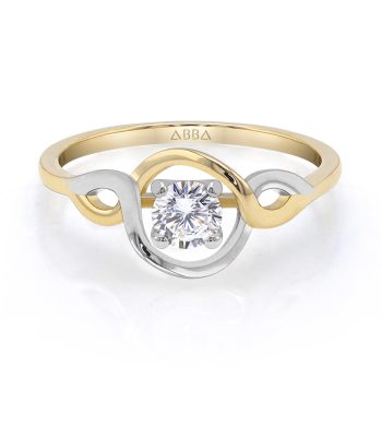 Anillo de Compromiso con Diamante Natural Oro Lunica