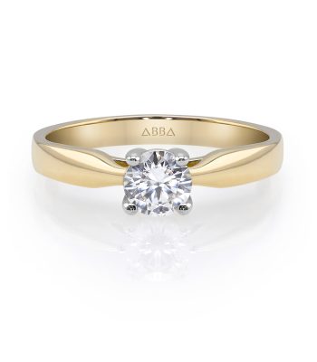 Anillo de Compromiso con Diamante Natural Oro Megara