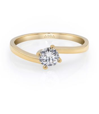 Anillo de Compromiso con Diamante Natural Oro Melisia