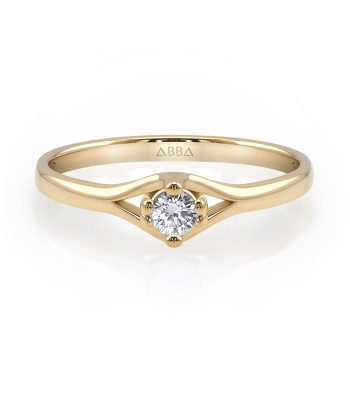 Anillo de Compromiso con Diamante Natural Oro Verona