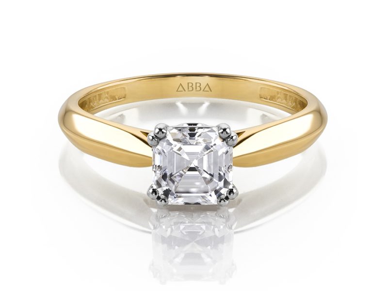 Anillo de Compromiso Oro Asscher