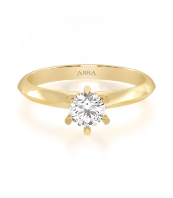 Anillo de Compromiso Clásico Oro