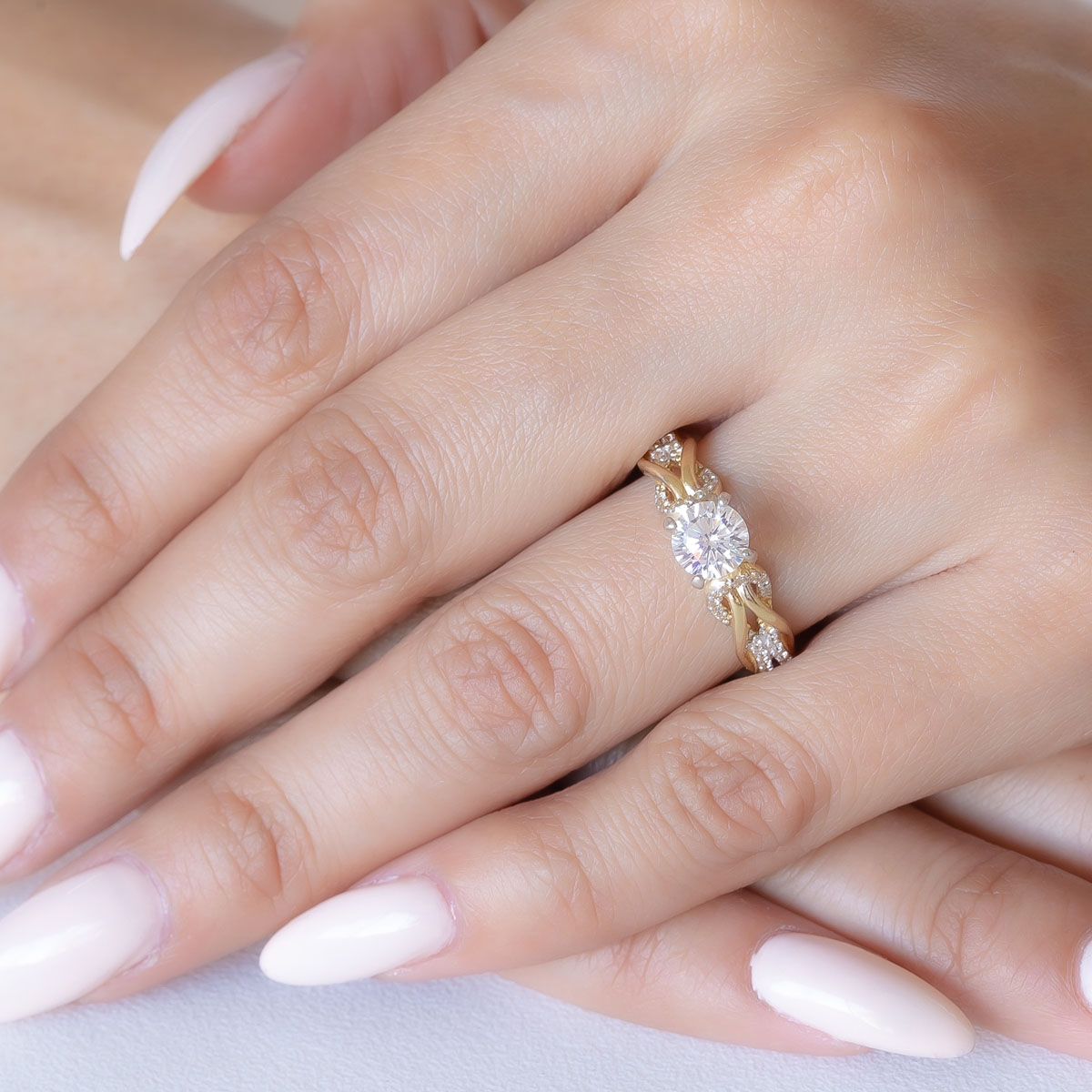  Anillos de oro para mujer, talla 7, anillo de uñas de
