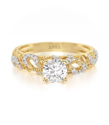 Anillo de Compromiso Oro Vintage Thin