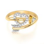 Anillo de Oro Para Mujer Corazón Cupido