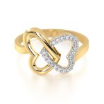Anillo de Oro Para Mujer Mariposa Corazón