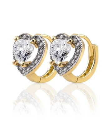 Aretes Huggies Oro Corazón