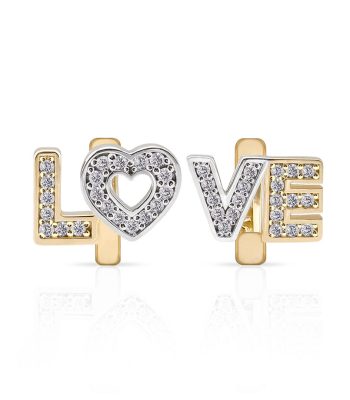 Aretes Huggies Oro Love