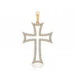 Dije Cruz Malta de Oro Cristo