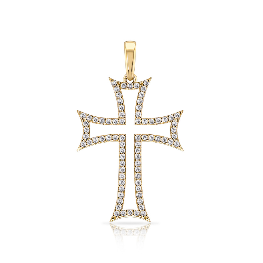 Dije Cruz Malta de Oro Cristo