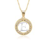Collar con Cadena y Dije Letra E de Oro 10k