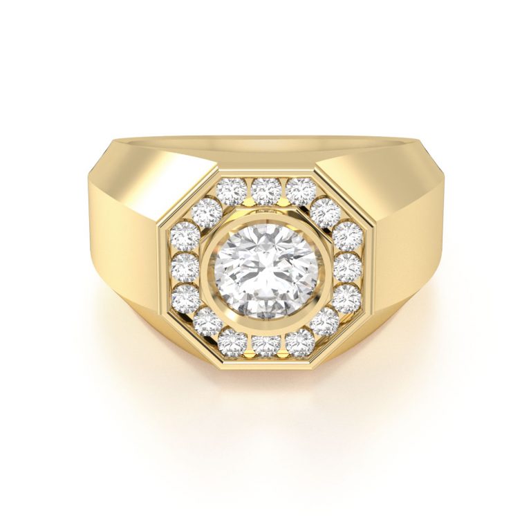 Anillo de Caballero Oro Octagóno