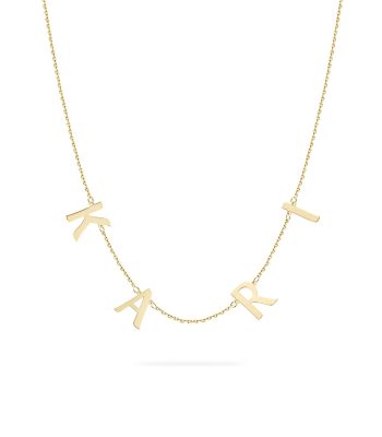 Collar con Cadena Oro 10k Ancla Nombre Personalizado