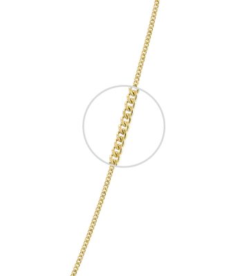 Collar de Cadena Barbada Medallera Oro 10k 1mm