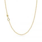 Collar de Cadena Barbada Medallera Oro 10k 1mm