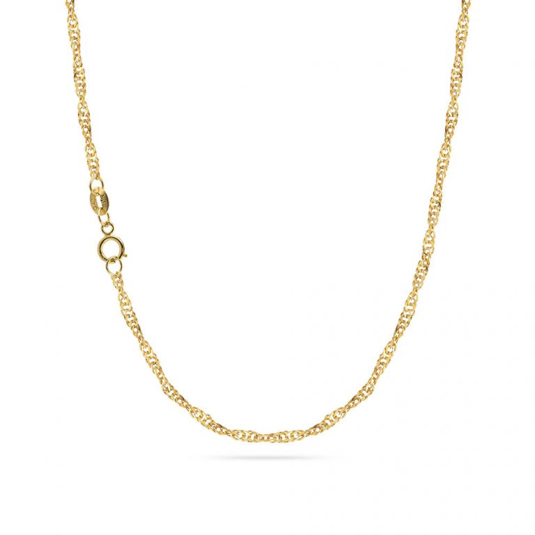 Collar de Cadena Singapur Oro 10k