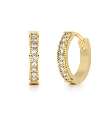 Aretes Huggies de Oro Línea