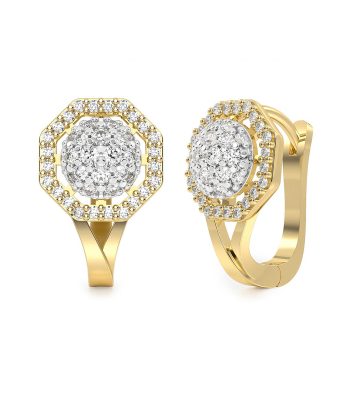 Aretes Huggies de Oro Snow