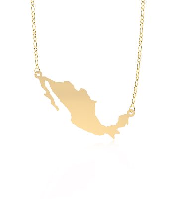 Collar con Dije México Oro 10k
