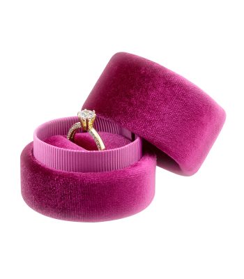 Estuche Para Anillo Terciopelo Morado
