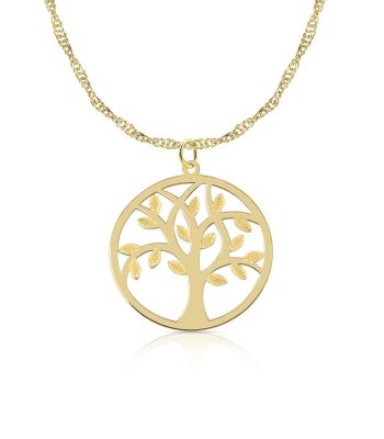 Collar Dije Árbol de la Vida Oro 10k