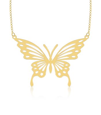 Collar con Cadena y Dije Mariposa Oro 10k