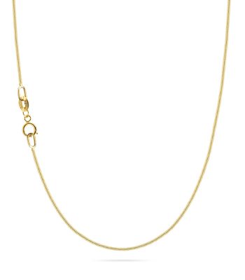 Collar de Cadena Serpiente Oro Italiano 10k 1mm