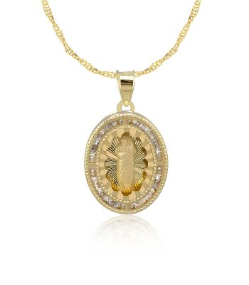 Dije Medalla San Judas Oro 10k Resplandor