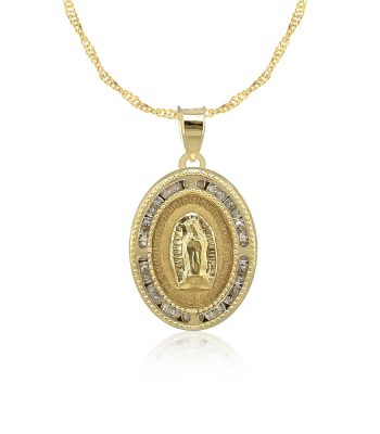 Dije Medalla Virgen Guadalupe Oro 10k Greca