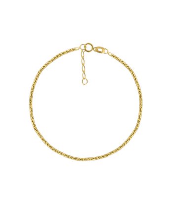 Pulsera de Cadena Oro Italiano Bizantina 10k 1mm
