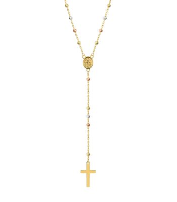 Rosario Oro Italiano Florentino Virgen Milagrosa