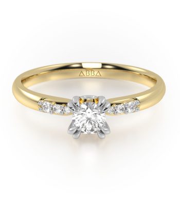 Anillo de Compromiso con Diamante Natural Oro Dione