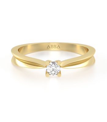 Anillo de Compromiso con Diamante Natural Oro Gaia
