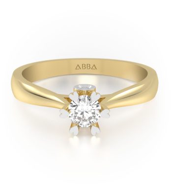 Anillo de Compromiso con Diamante Natural Oro Hera