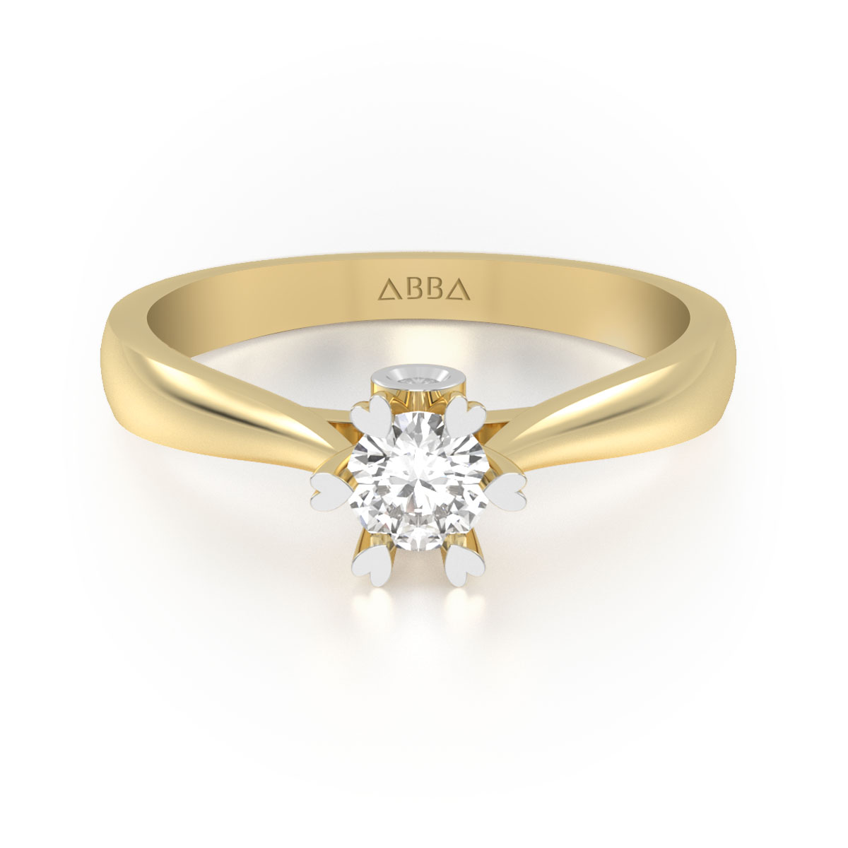 Anillo de Compromiso con Diamante Natural Oro Hera