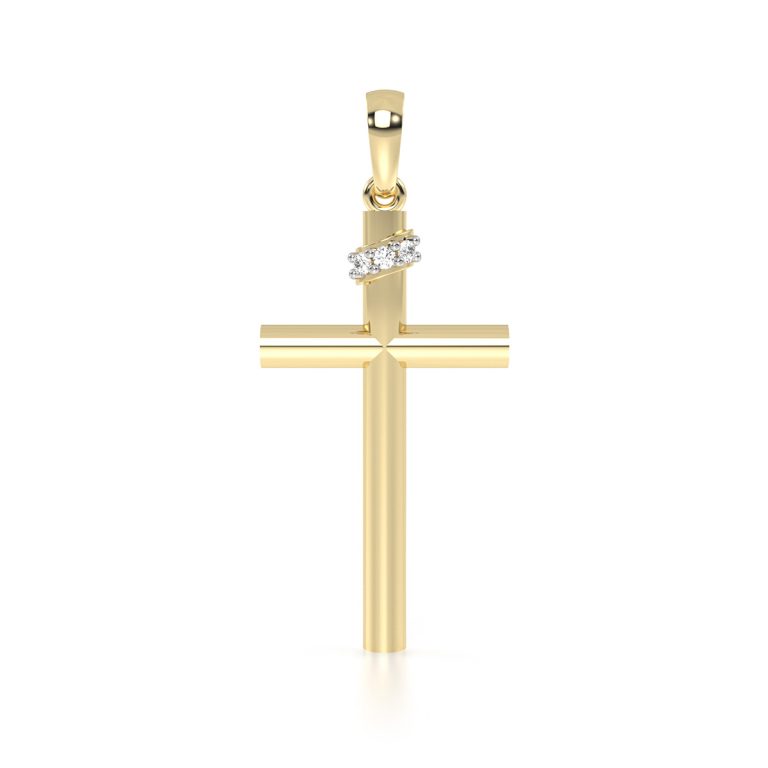 Dije Cruz Lisa de Oro Cristo