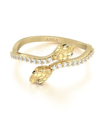 Anillo de Serpiente Oro Para Mujer