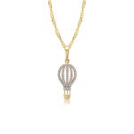 Collar con Cadena y Dije Globo Aeroestatico Oro