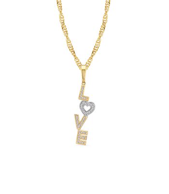 Collar con Cadena y Dije Love Oro